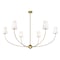 Z-Lite Shannon Chandelier, 6-Light, 62 In.W x 25.75 In.H, Rubbed Brass/white 3040-62RB - alternate 5